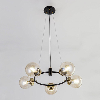 Люстра подвесная Citilux Планета CL105155 Венге+Бронза, диаметр 56 см.