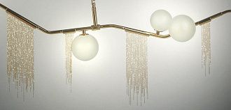 Подвесной светильник Адель Cherry Bomb Chandelier 7 260*24*190 см, 7*G9*40W, ImperiumLoft 40.1105, Латунь