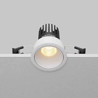 Встраиваемый светильник DL115-10W-2.7K-W **-8,2 см, *LED*10W, K, Maytoni technical Dip DL115-10W-2.7K-W, Белый, вр 6 см