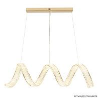 Светильник 120 см, 100W, 3000K, Crystal Lux MUSIKA SP100W LED L1200 GOLD, золото