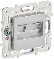 SKANDY Розетка комп. 2-ая RJ45 кат.6 SK-K04S сереб. IEK, SK-K20-2-K23