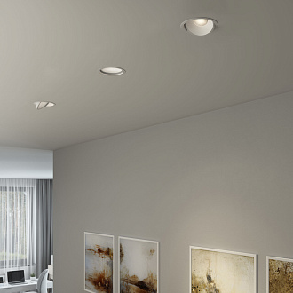 Точечный светильник LED 6W, 4200 К, 10*10*5,1 см, белый, Elektrostandard Slide 25083/LED, вр 9 см