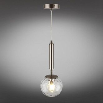 Подвесной светильник 15*50-150 см, 1*E27, 60W, Aployt Lora APL.728.16.01, никель