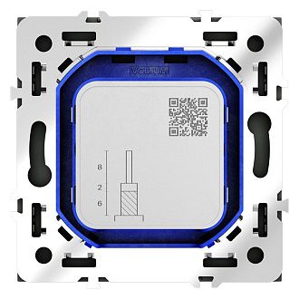 Розетка телевизионнная встраиваемая Voltum S70 оконечная TV+SAT, титан пластик Soft touch VLS060406