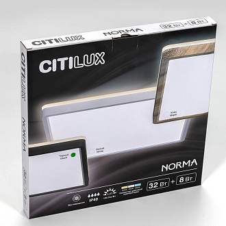 Светильник с подсветкой 30 см, 40W, 3000-5500K, Citilux NORMA CL748K301 LED, черный