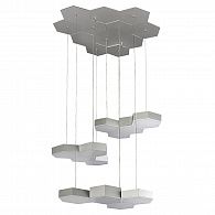 Светодиодный подвесной светильник-каскад Lightstar Favo 750222, LED 60W,  серебро, диаметр 51 см