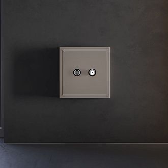 Накладка для розетки телевизионной оконечной TV+SAT, S70, капучино Voltum VLS001614