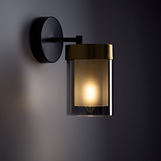 Бра 21 см, Freya Modern FR5432WL-01BBS, черный-латунь