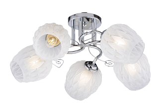 Люстра L520 x W520 x H220, мм, 5*40W (200W), CR (Хром) Rilon 06728/5 CHROME