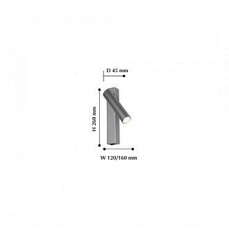 Бра Favourite Specimen 2230-1W, D45*W120/160*H260, серебряный