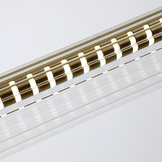 Линейный светильник 93*7*120 см, 15W, Favourite Pulser 4489-1P медь, прозрачный акрил
