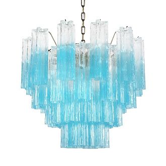 Подвесная люстра 60 см, Loft IT Murano 10580/600 Clear blue, бронза