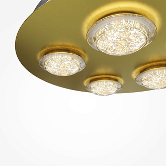 Накладная люстра 60*60*10,2 см, LED, 3000К, Maytoni Pharao MOD361CL-L58BS3K латунный