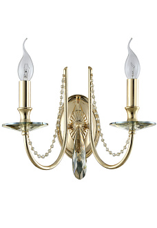 Бра 33*20 см, Crystal Lux VICTORIA AP2 GOLD/AMBER золото