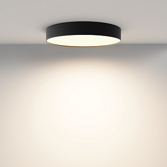 Накладной светильник 40*40*6 см, LED, 45W, 3000К, Maytoni Technical Zon C032CL-45W3K-RD-B черный