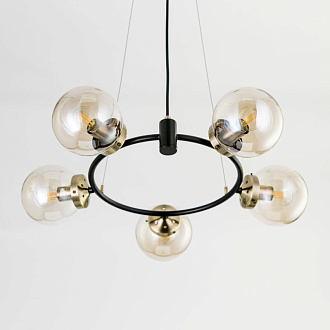 Люстра подвесная Citilux Планета CL105155 Венге+Бронза, диаметр 56 см.