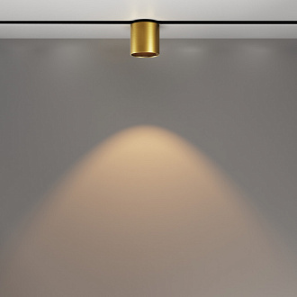 Светильник на шине 5,3*5,3*9,6 см, LED, 7W, 3000К, Maytoni Technical Alfa S TR132-2-7W3K-BS латунный