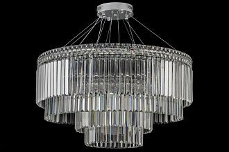 Люстра подвесная **41 см, Led лента*LED*134W, 3000/6000K, Arti Lampadari Ovindoli Gold Ovindoli L 1.5.80+40.101 N, Никель