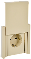 Розетка с з/к/ш с кр. в/к 16А IP44 FP421 ваниль IEK FORTE&PIANO, FP-R16-16-44-K10