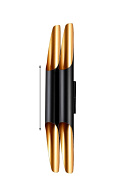 Бра 12*9 см, Crystal Lux CLT 332W4-V2 BL-GO Черный/Золотой