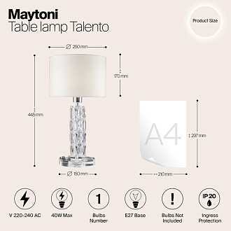 Настольная лампа Maytoni Talento DIA008TL-01CH хром