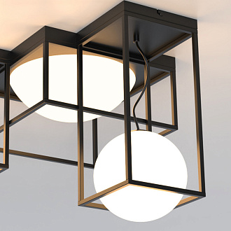 Светильник 55,5*55,5*42,5 см, E27 * 5 100W,  Mantra Desigual 7600, черный