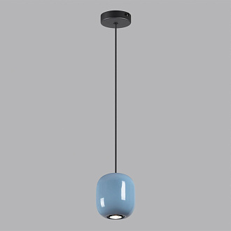Подвес 12*12*120 см, 1 GU10*4W, Odeon Light Ovali, черный 5053/1B