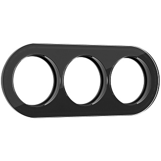 W0035108 Рамка на 3 поста, Черный Werkel, 4690389166488