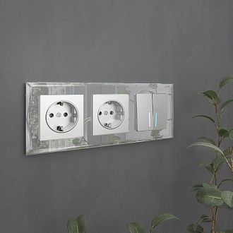 W0031220/ Рамка на 3 поста Diamant (зеркальный) Werkel 4690389158834