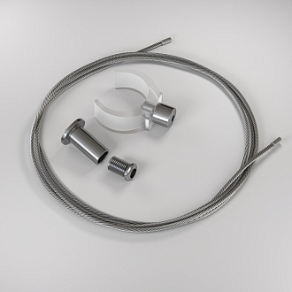 Подвес тросовый для трекового светильника Tau Maytoni Technical Magnetic track system Exility TRA101SW-2B Прозрачный