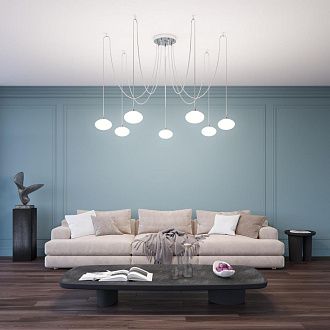 Светильник 150 см, 84W, 3000-5500K, Citilux ATMAN SMART CL226A071 LED RGB, матовый хром