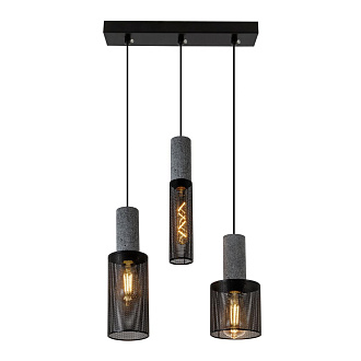Подвесной светильник 38x12x47см, Е27, 3x60Вт, , Modelux MD.0655.380 Черный