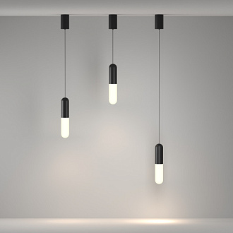 Подвесной светильник 6*6*30 см, LED, 12W, 3000К, Maytoni Technical Mist P101PL-L300-12W3K-B черный