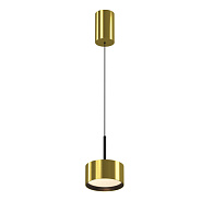 Подвесной светильник 12*12*16,4 см, LED, 12W, 3000К, Maytoni Technical Glare P102PL-12W3K-BS латунный