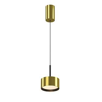 Подвесной светильник 12*12*16,4 см, LED, 12W, 3000К, Maytoni Technical Glare P102PL-12W3K-BS латунный