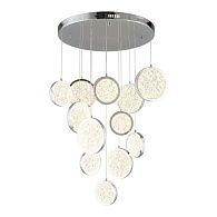 Каскадная люстра 60*60-220 см, 1*LED, 102W, K, Aployt Yulali APL.048.13.102, хром