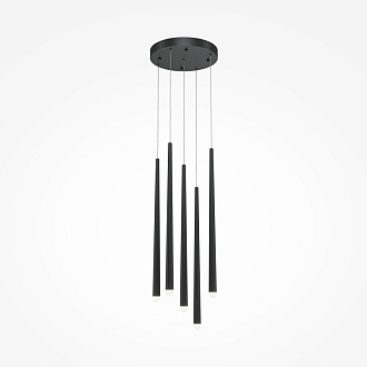 Подвесной светильник 32*32*369,3 см, LED, 31W, 3000К-4000К, Maytoni cascade MOD132PL-L30BK черный
