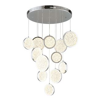 Каскадная люстра 60*60-220 см, 1*LED, 102W, K, Aployt Yulali APL.048.13.102, хром