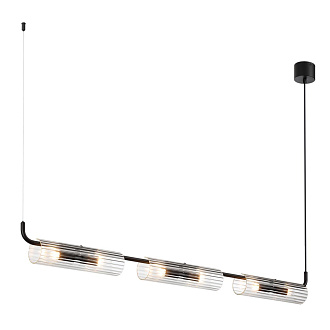Подвесной светильник 7*115*120 см, 6*G9 Lumion TORONTO 6561/6 черный, прозрачный
