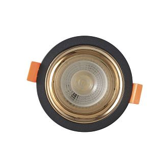 Встраиваемый светильник 9 см, Crystal Lux CLT 081C BL-GO, черный-золото