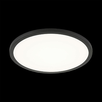 Светильник, 14 см, 15W, 3000К, черный, теплый свет, Citilux Омега CLD50R152, встраиваемый LED, вр 12,5 см