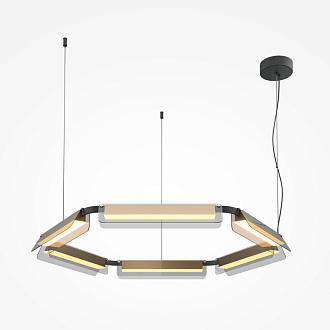 Подвесной светильник 107*107*312 см, LED, 60W, 3000К, Maytoni FLAT MOD296PL-L60BS3K черный