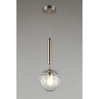Подвесной светильник 15*50-150 см, 1*E27, 60W, Aployt Lora APL.728.16.01, никель