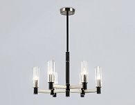Люстра на штанге **38-76 см, 6*E14*40W, K, Ambrella Light High Light LH55501, черный, сатин