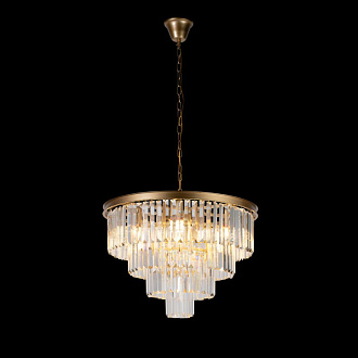 Подвесная люстра Loft IT Prism Clear 10019/600C, диаметр 60 см, золото