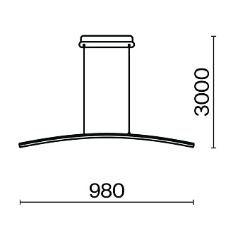 Подвесной светильник 98*7*305,7 см, LED, 15W, 3000К, Maytoni Light Reflection MOD243PL-L18BSK латунный