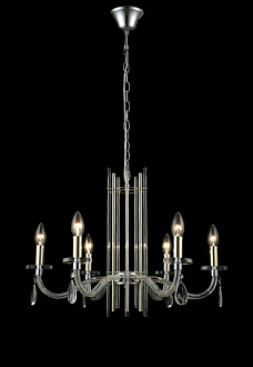 Люстра 62 см, Crystal L ux AURELIO SP6 GOLD+CHROME/TRANSPARENT Хром/Золото
