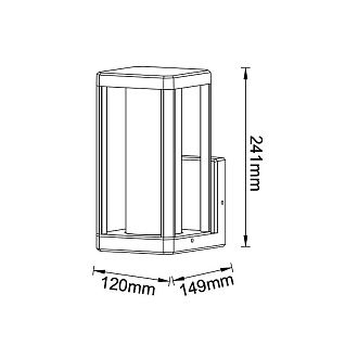Уличный светильник 12*14,9*24,1-24,1 см, вр  см, 1*E27*20W, K, Mantra Nevada MAN8899, темно-серый