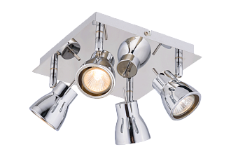 Спот  L280 x W280 x H130, мм, 4*15W (60W), CH (Хром) Sfera Sveta 8746-04/F102 CH