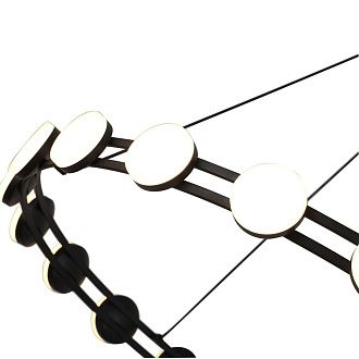 Подвесная люстра 80*10,5-120 см, 8*LED, 2W, 3000K, F-Promo Moti 4601-8P, черный